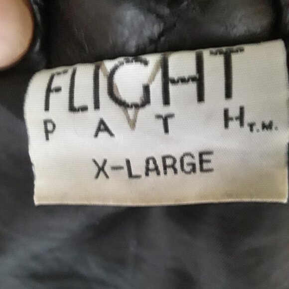 Vintage Flight Path Black Leather Jacket - XL - UNISEX - Picture 10 of 10